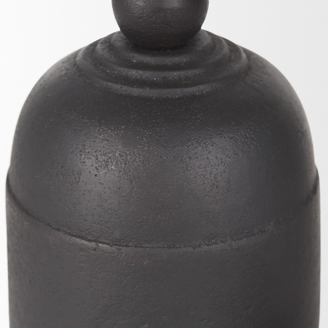 Quincy Small Matte Black Metal Decorative Bell Object