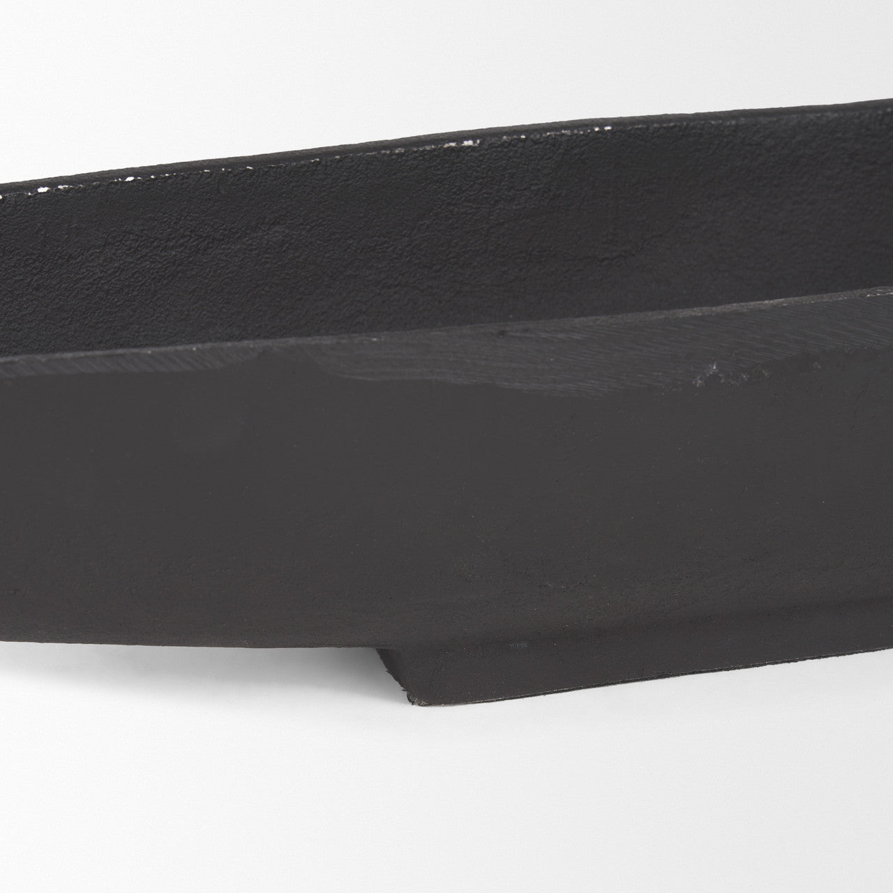 Piero Large Matte Black Metal Decorative Bowl