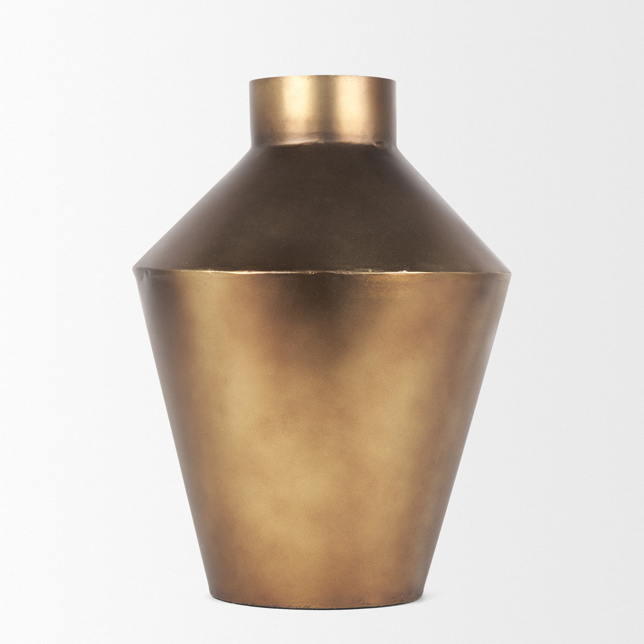 Perrin Small Brushed Gold Metal Decorative Vase