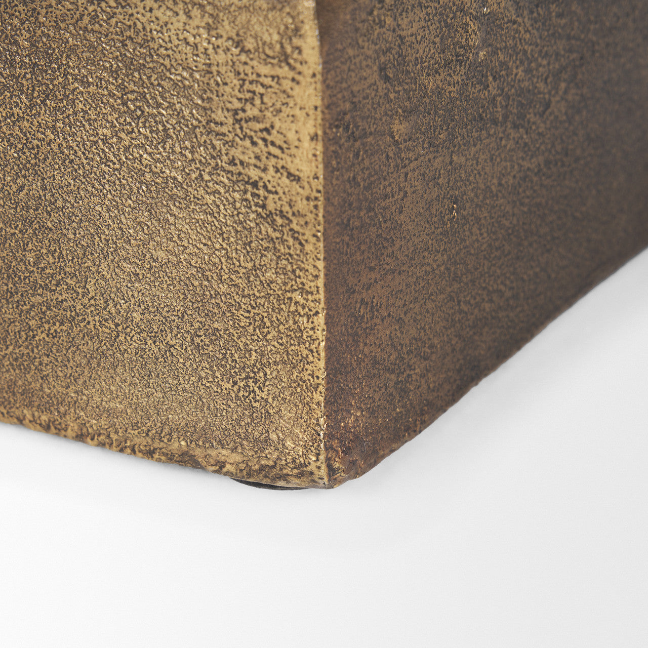 Porschia Large Antiqued Gold Metal Decorative Box