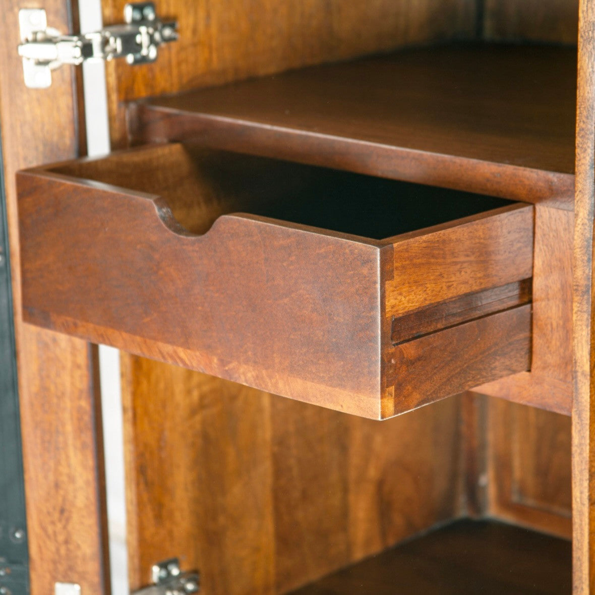 Zoey Contemporary Solid Wood Bar Cabinet