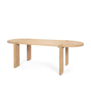Sohan Light Brown Wood Oval Dining Table