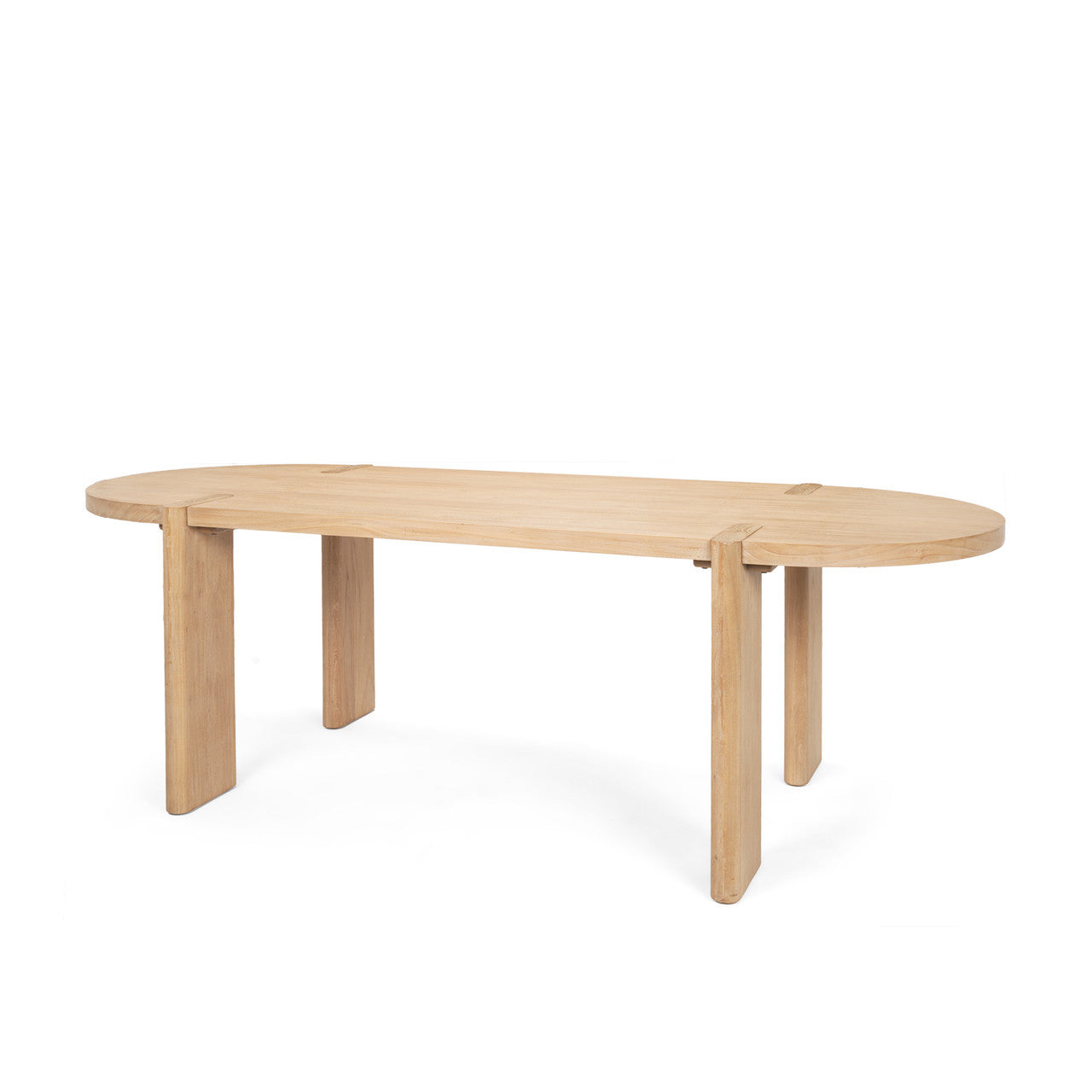 Sohan Light Brown Wood Oval Dining Table