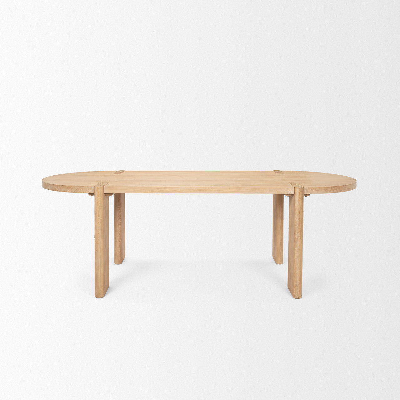 Sohan Light Brown Wood Oval Dining Table