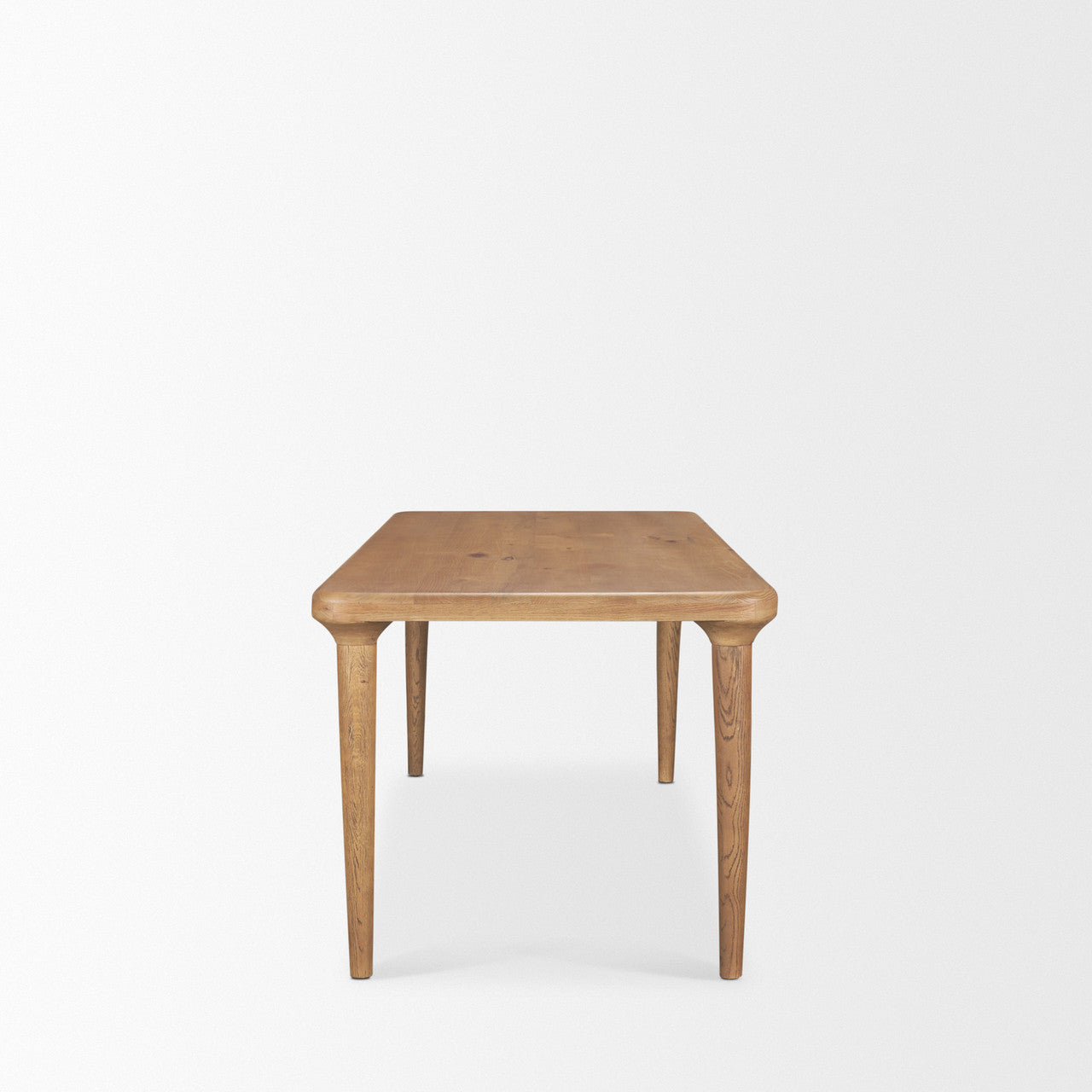 Suvan 72L Light Brown Rectangular Oak Wood Dining Table