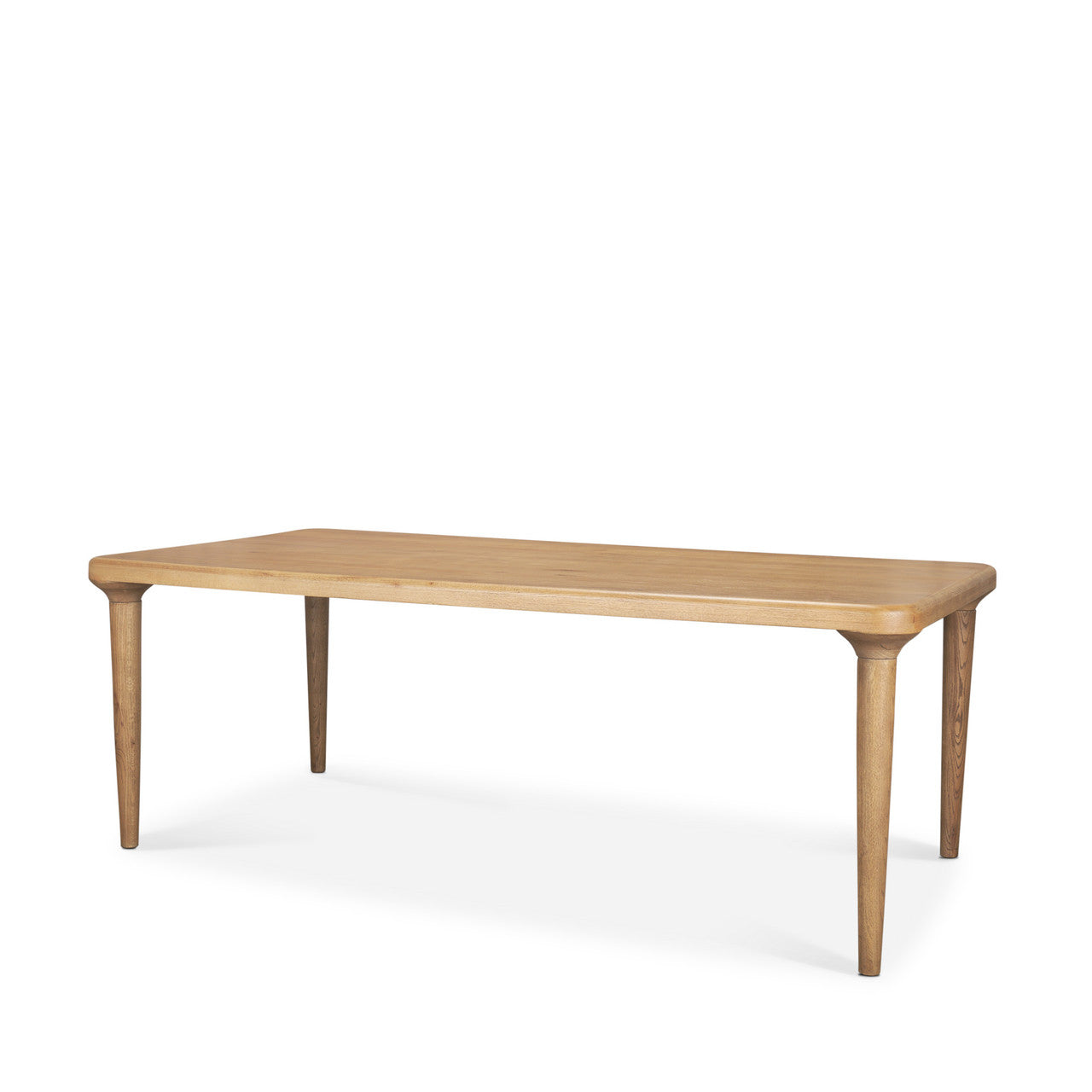 Suvan 84L Light Brown Rectangular Oak Wood Dining Table