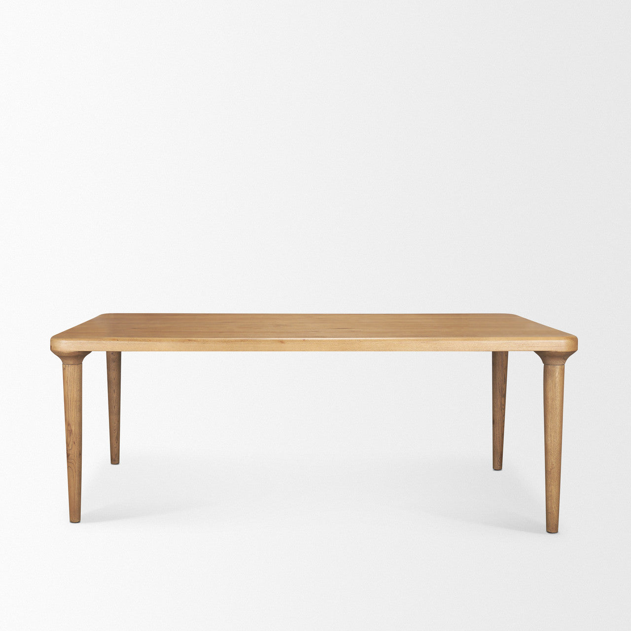 Suvan 84L Light Brown Rectangular Oak Wood Dining Table