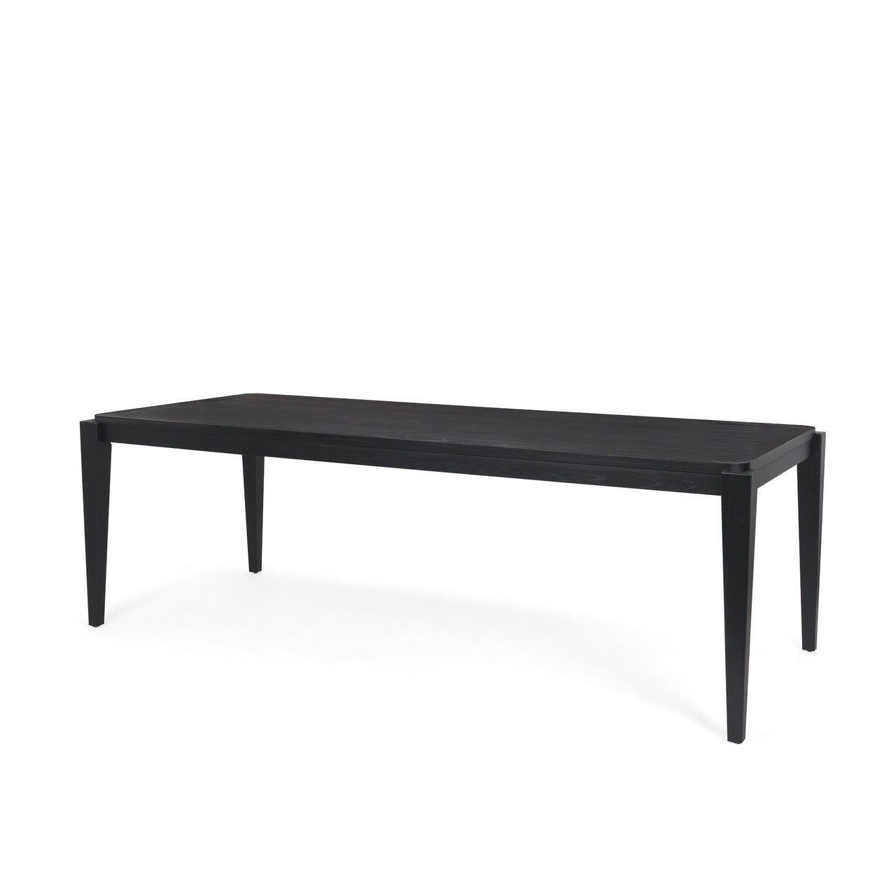 Teva Black Wood Rectangular 92" Dining Table