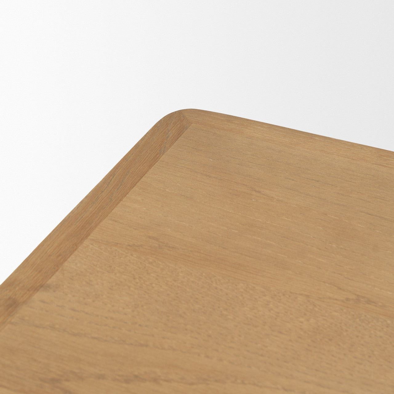 Tino Light Brown Oak Wood w/ 4 Drawers Desk