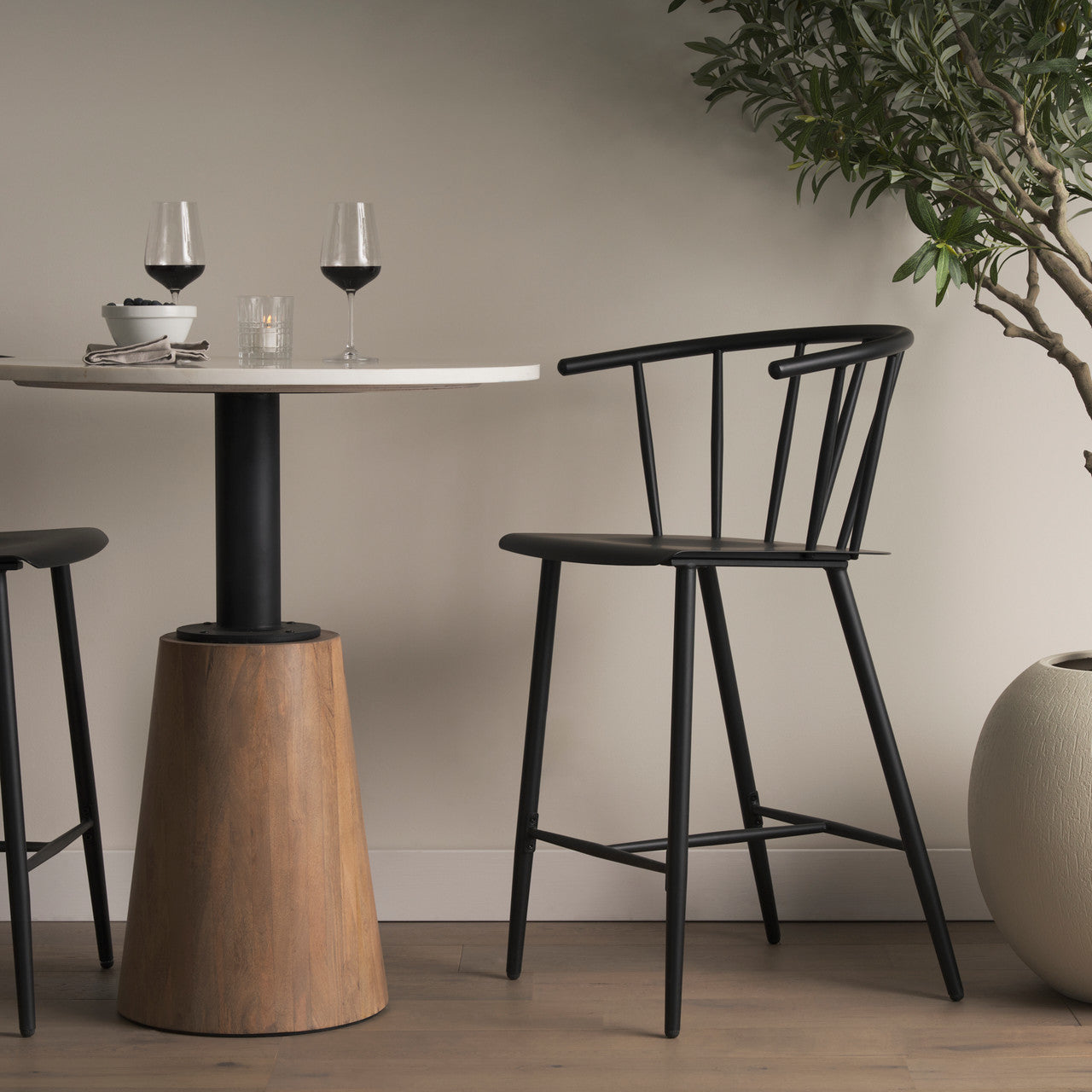 Colin Black Metal Counter Stool