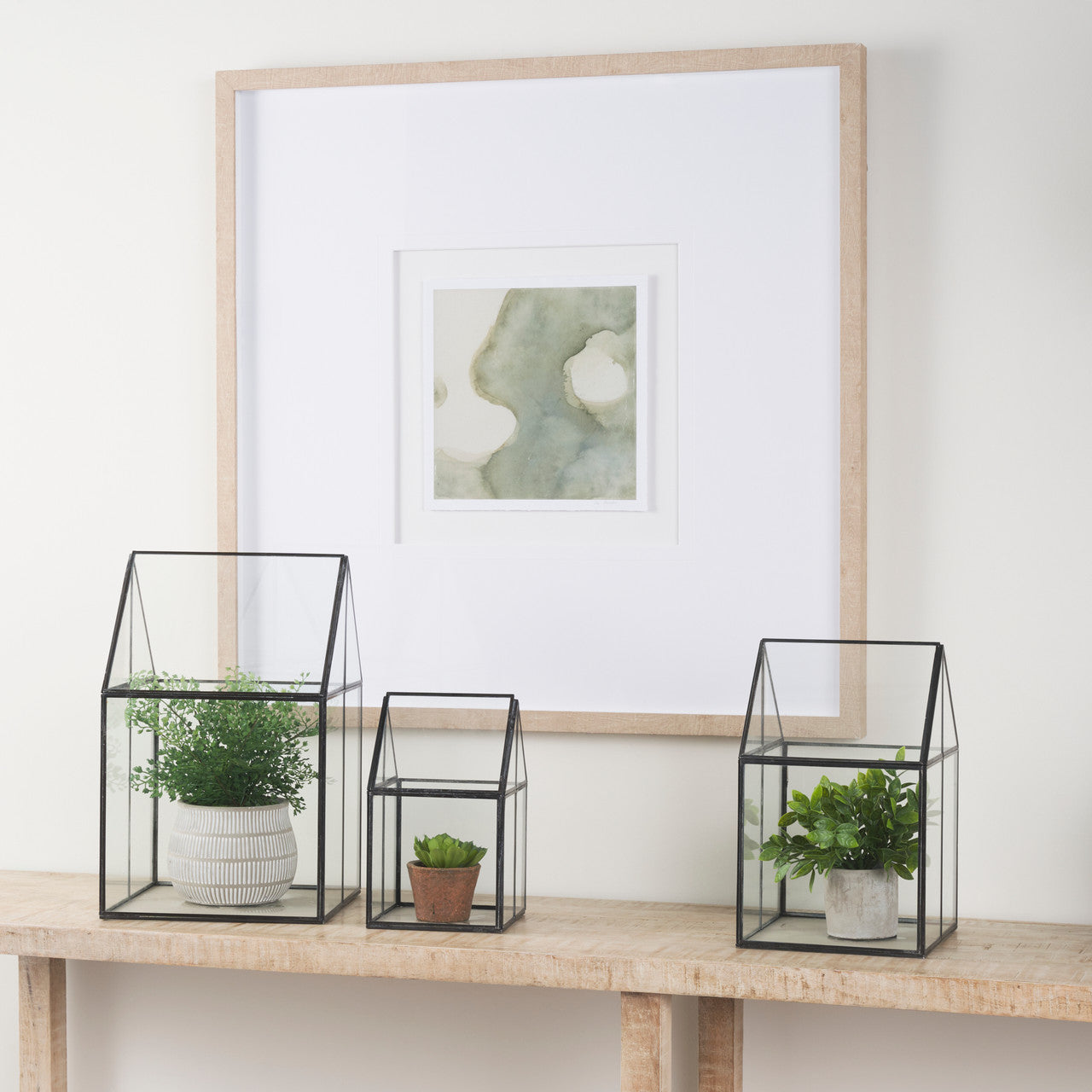 Sikes (Large) 10L x 10W x 16H Hut Terrarium W/Glass Base
