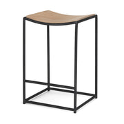 Taniel Light Brown Wood w/ Black Metal Counter Stool