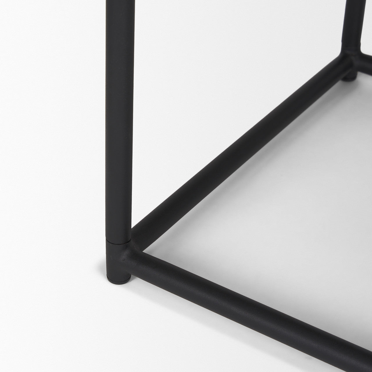 Taniel Brown Leather w/ Black Metal Stool