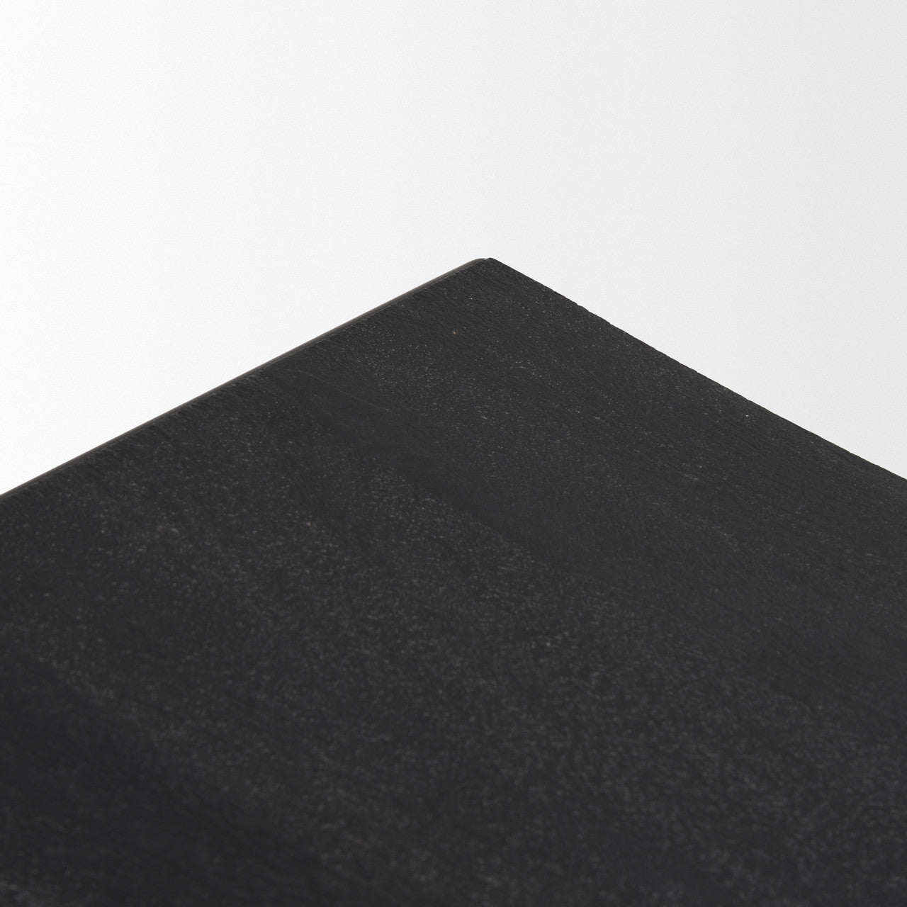 Taniel Textured Black Wood w/ Black Metal Stool