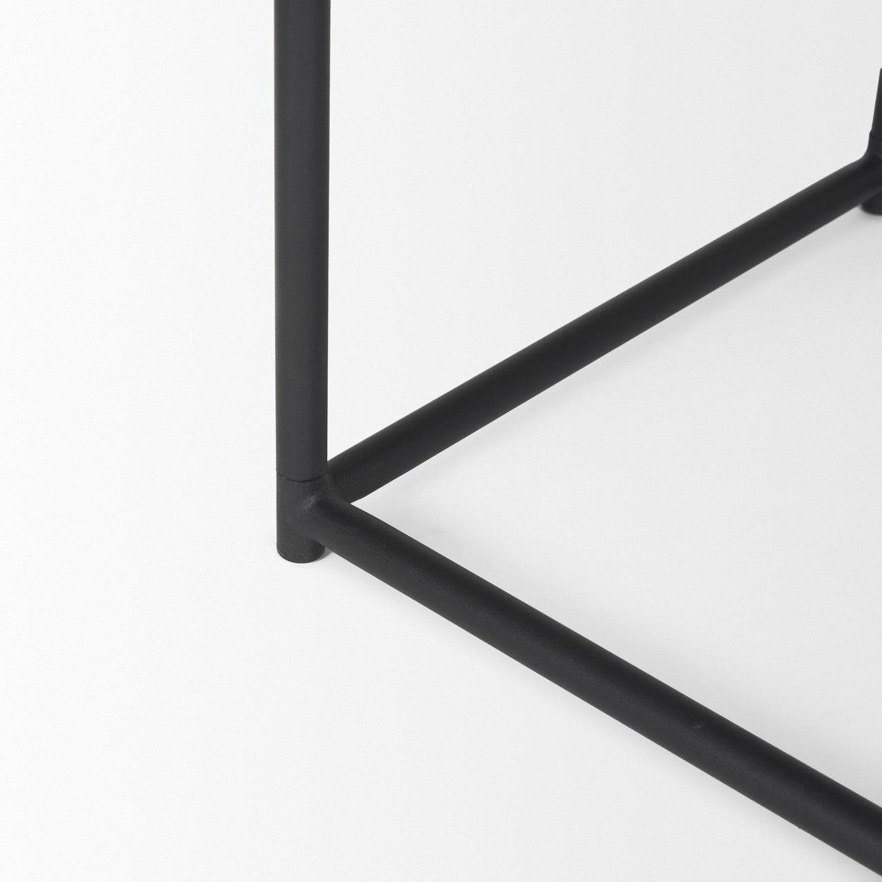 Taniel Textured Black Wood w/ Black Metal Stool