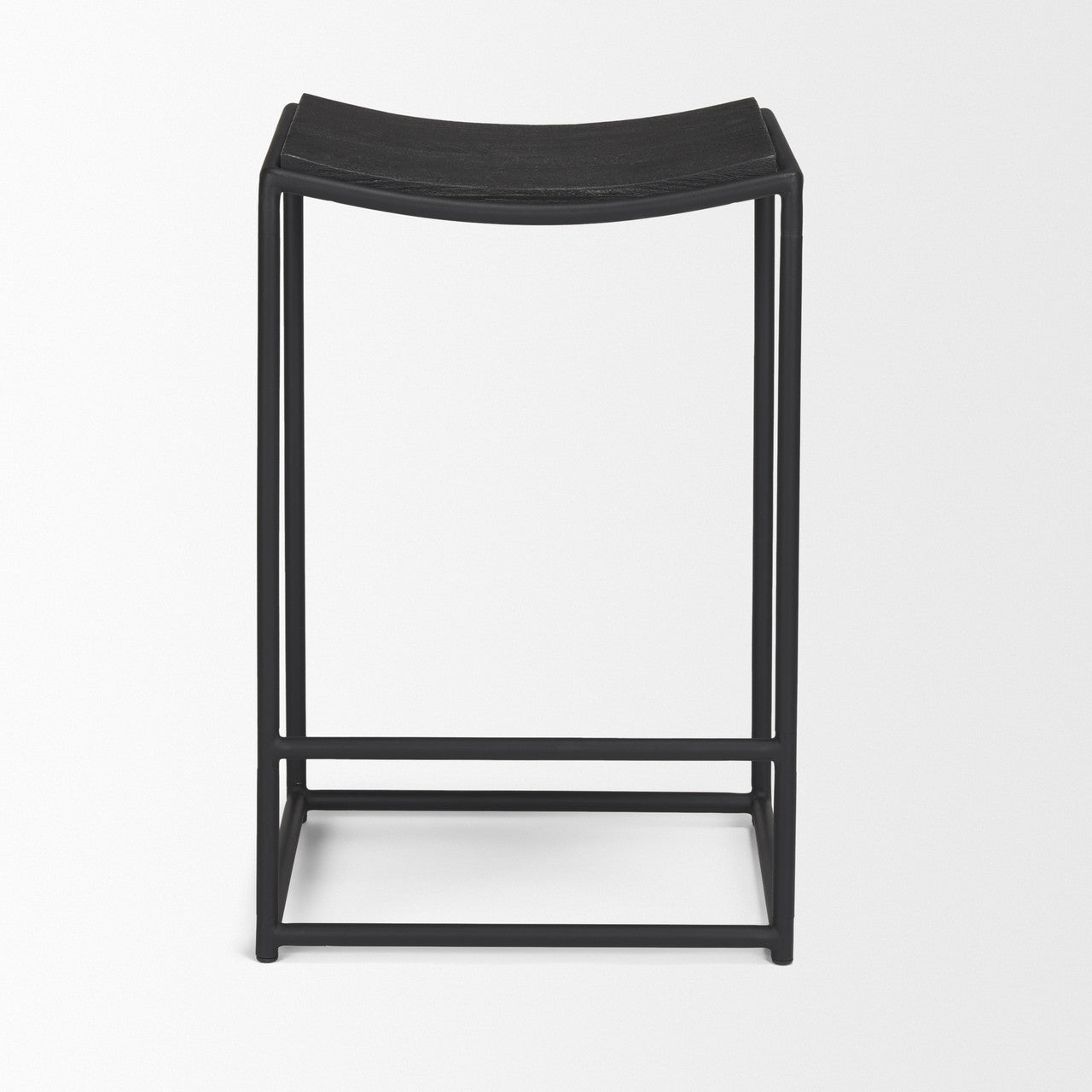 Taniel Textured Black Wood w/ Black Metal Counter Stool