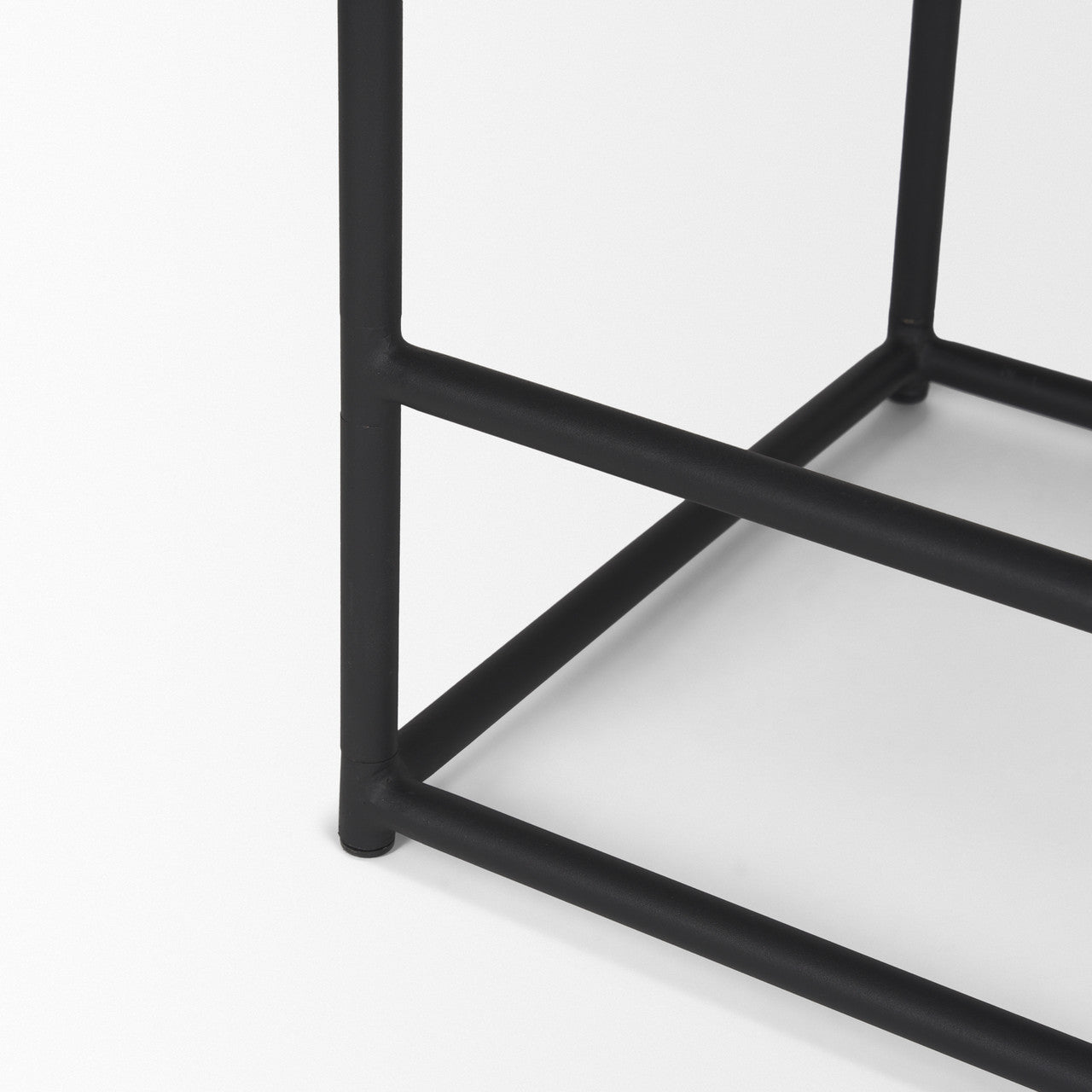 Taniel Textured Black Wood w/ Black Metal Counter Stool