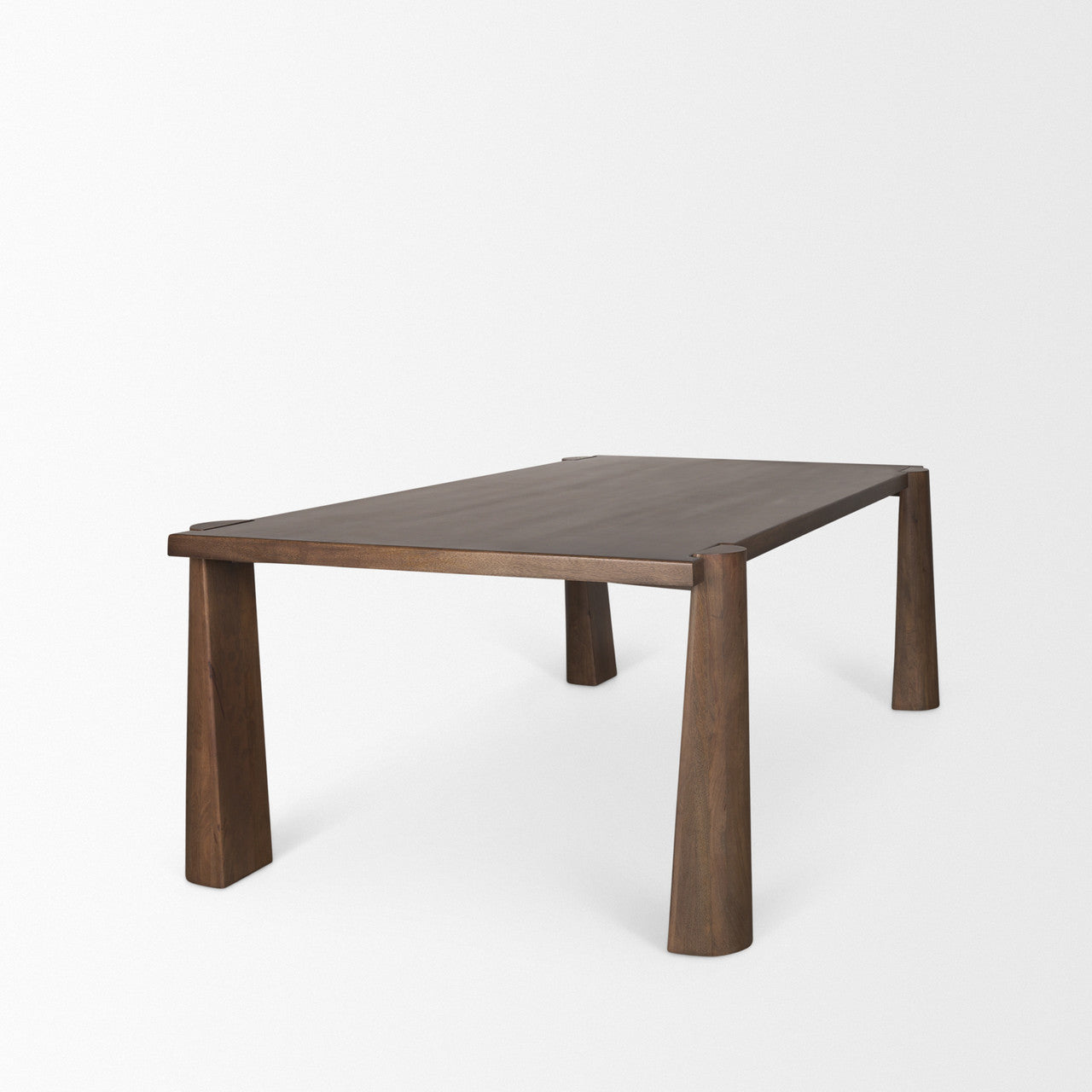 Tammar Rectangular Brown Wood w/ Tapered Legs Dining Table
