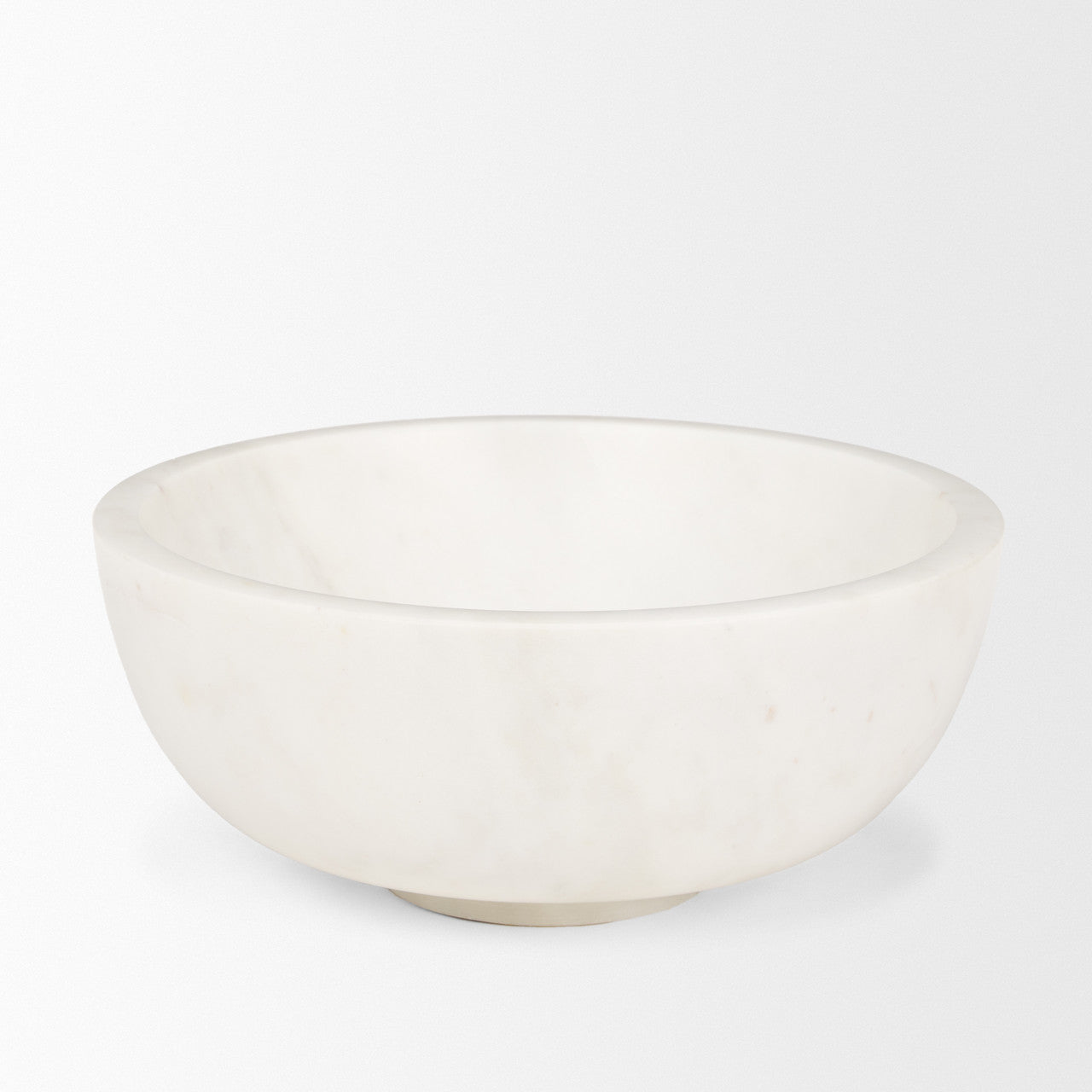 Katora Large Premium Solid White Marble Bowl