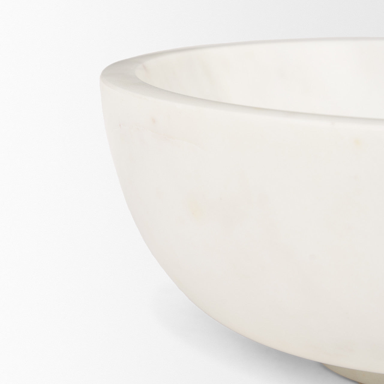 Katora Large Premium Solid White Marble Bowl