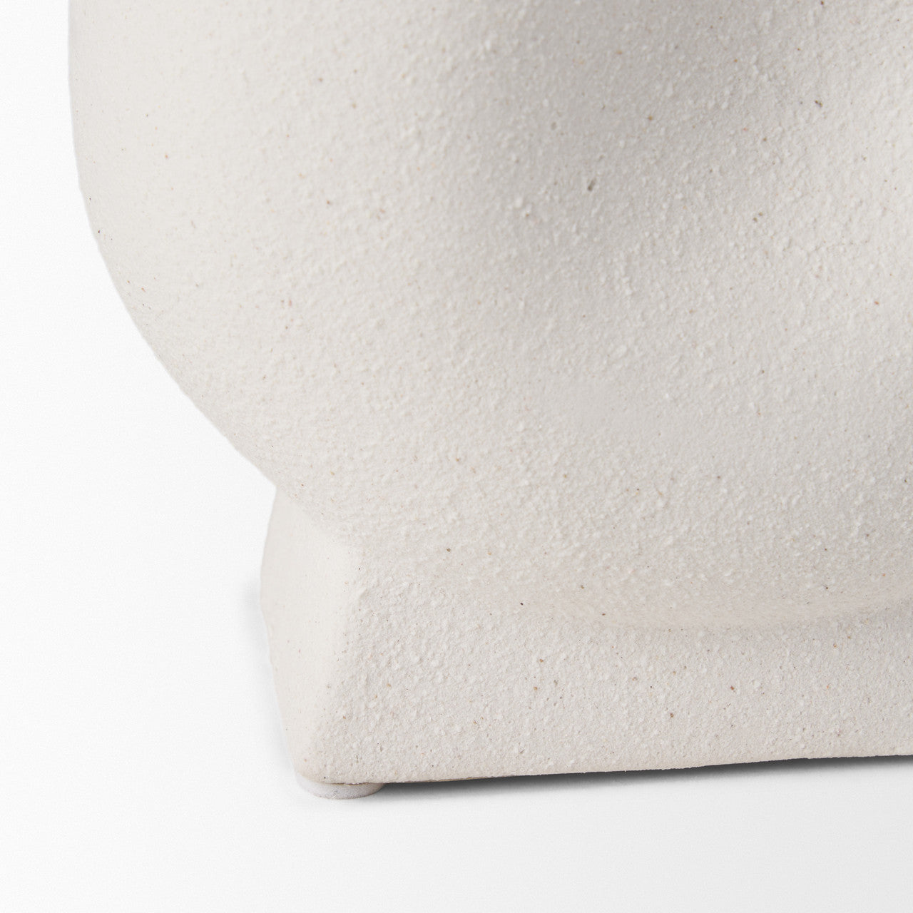 Darian Small Textured Matte White Ceramic Vase