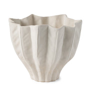 Daria Textured White Sculptural Ceramic Bowl