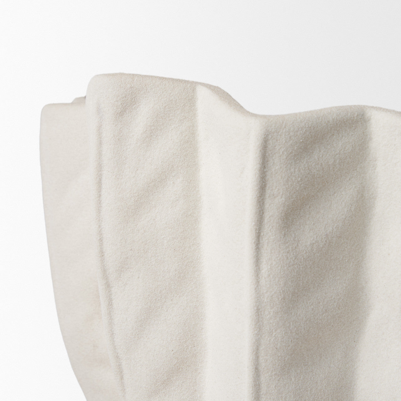 Daria Textured White Sculptural Ceramic Bowl