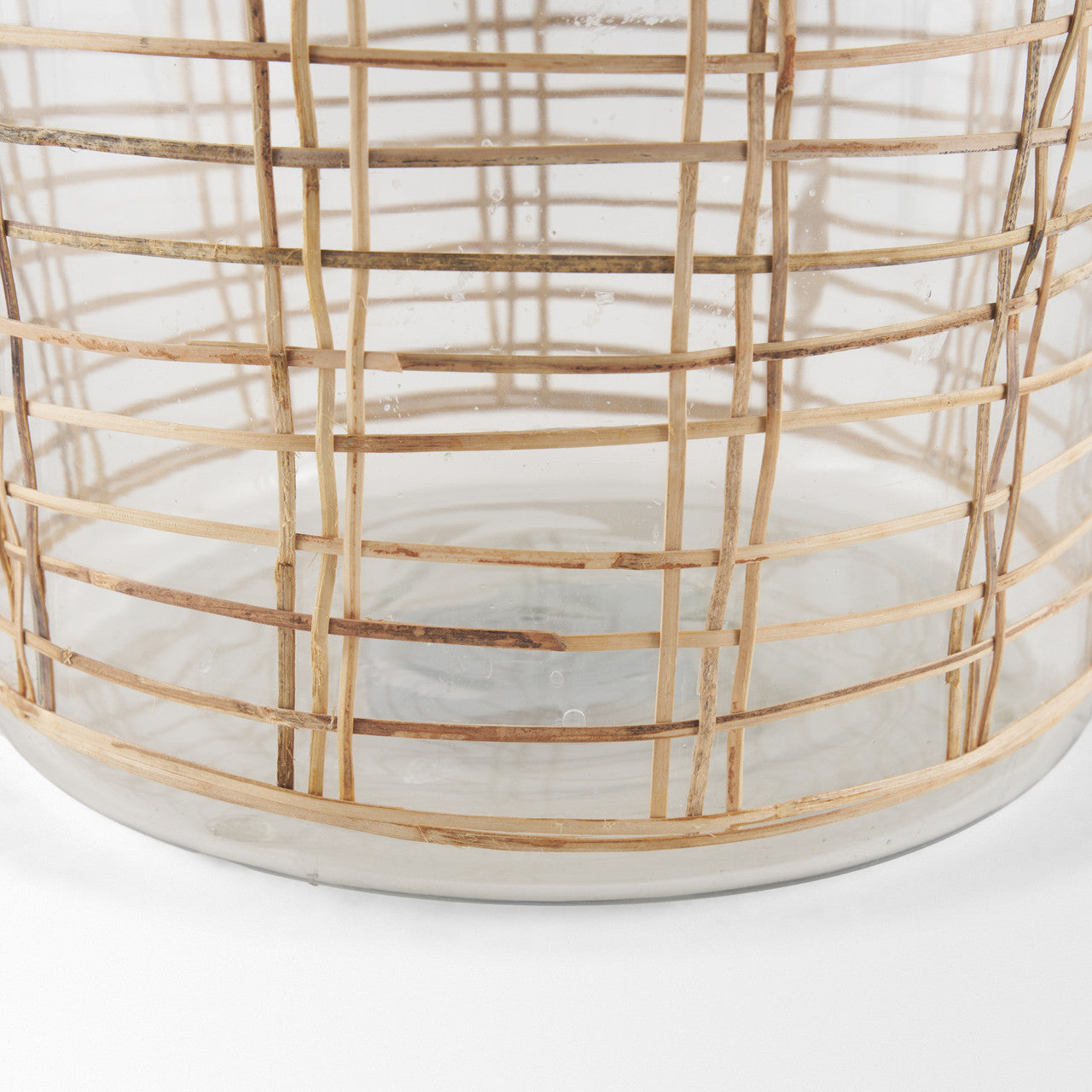 Troian Large Rattan Wrapped Glass Bottle