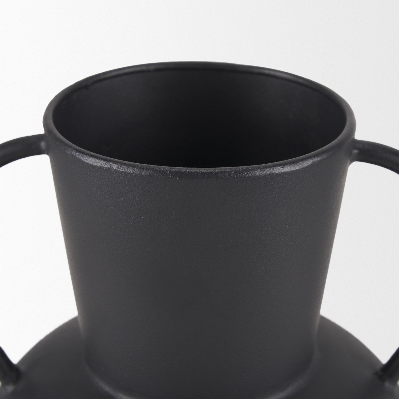 Tasya Small Matte Black Metal Vase