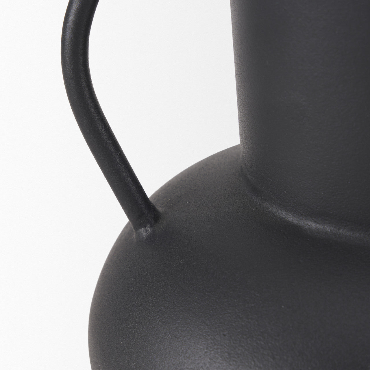 Tasya Small Matte Black Metal Vase