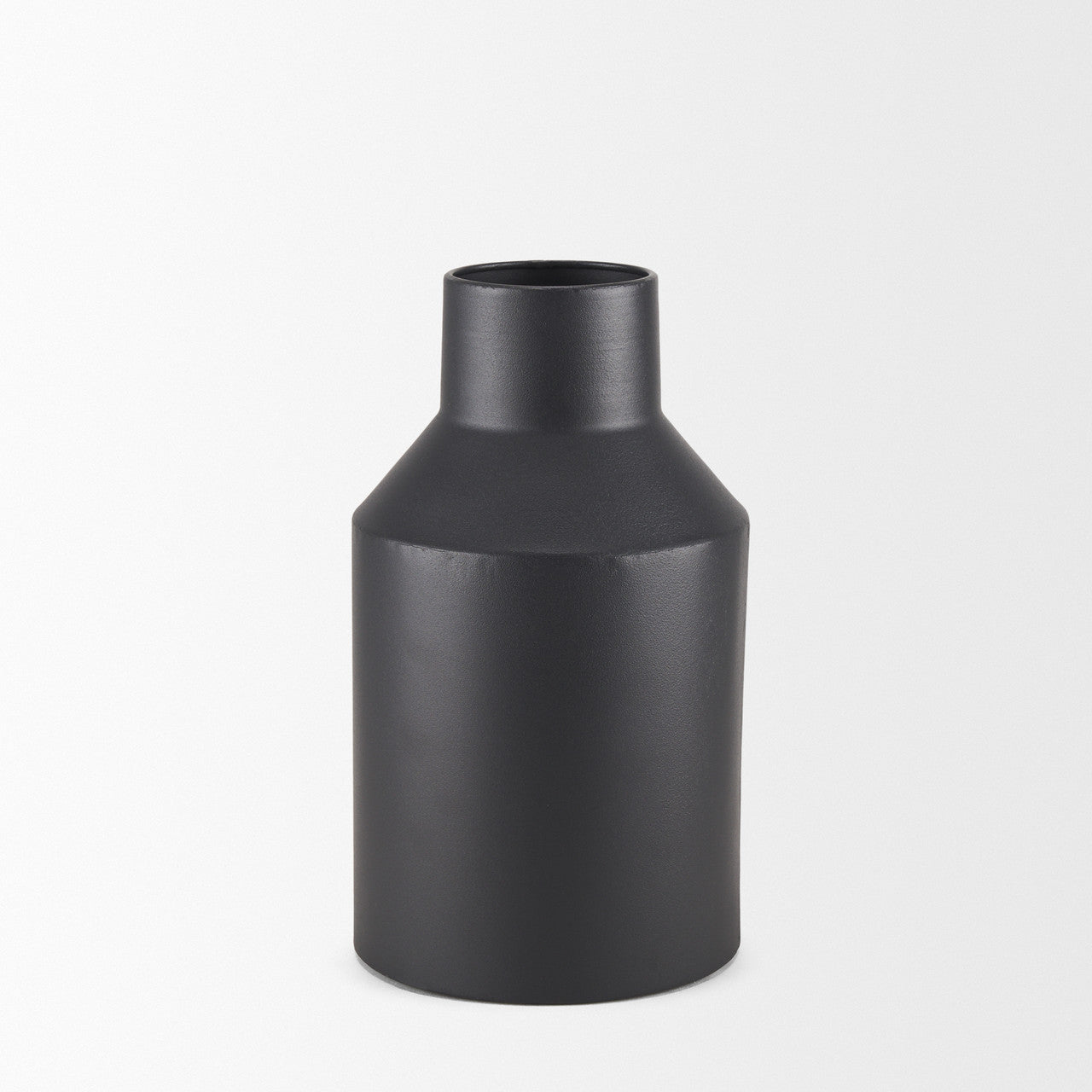 Tosca Small Matte Black Metal Vase