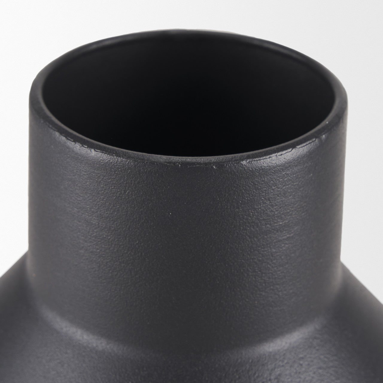 Tosca Small Matte Black Metal Vase