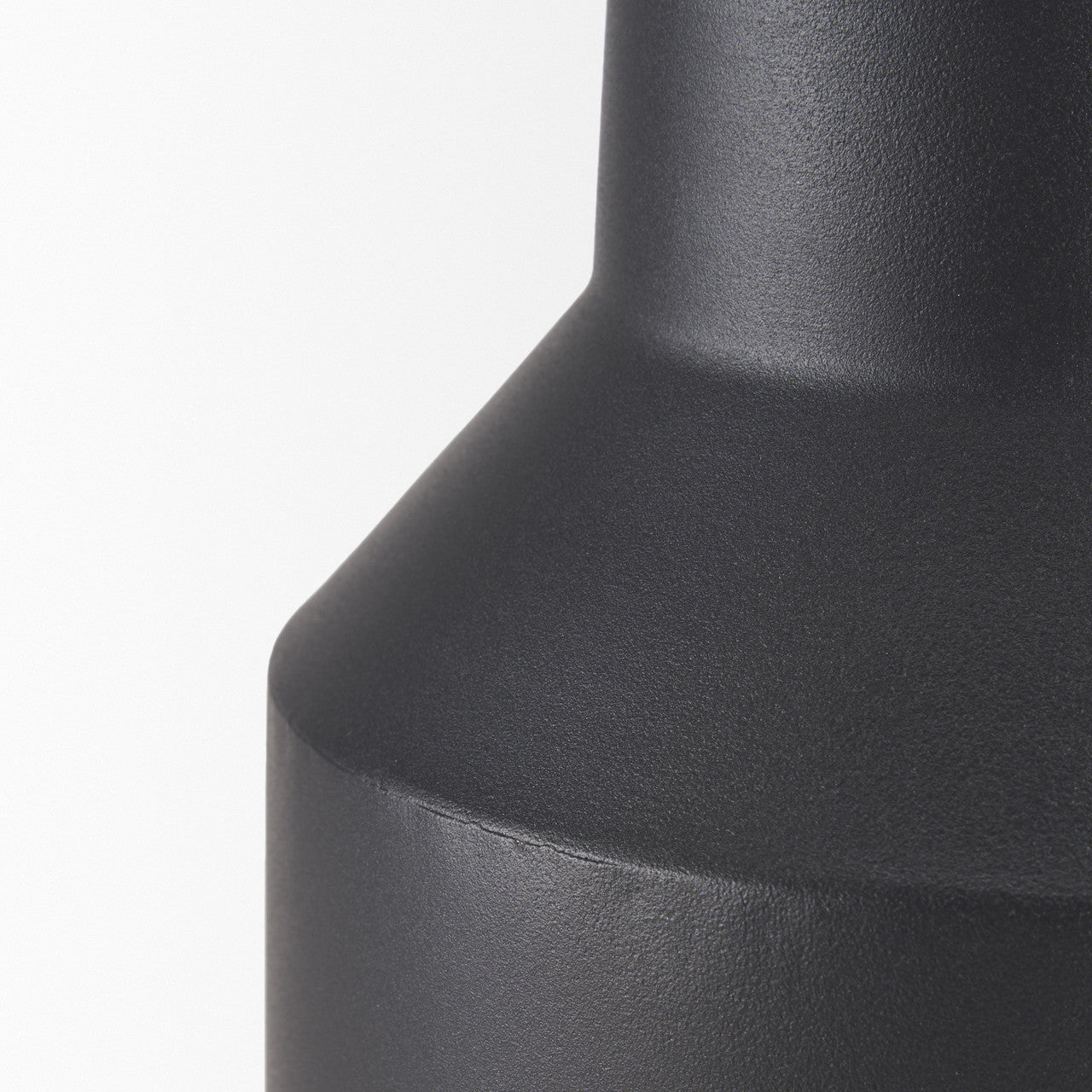 Tosca Small Matte Black Metal Vase