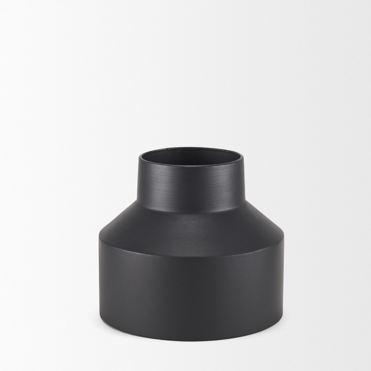 Tosca Medium Matte Black Metal Vase