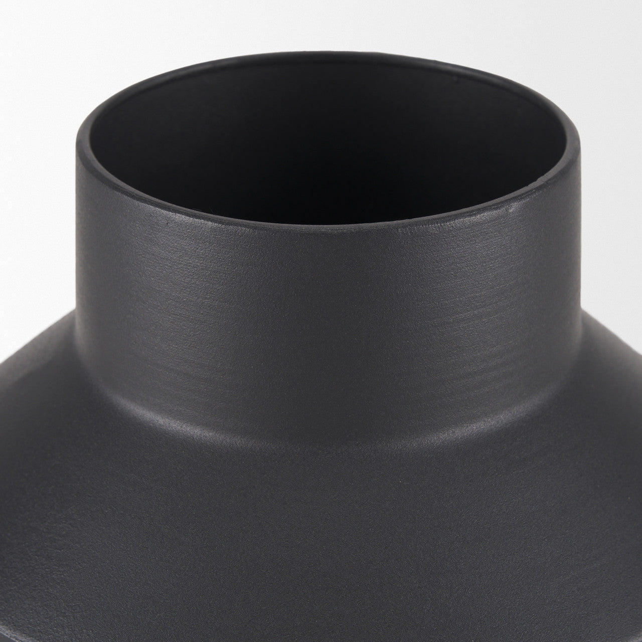Tosca Medium Matte Black Metal Vase