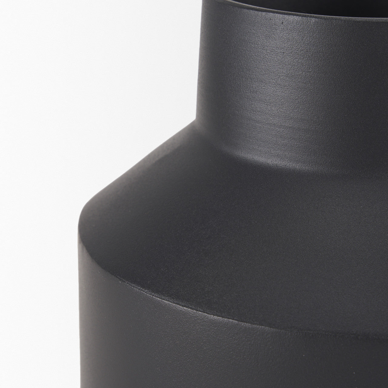 Tosca Medium Matte Black Metal Vase