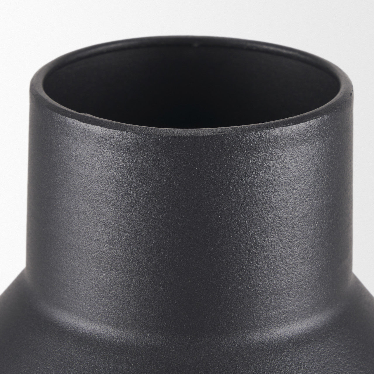 Tosca Tall Matte Black Metal Vase