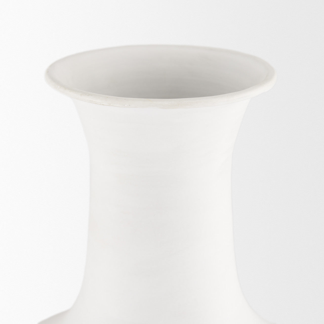 Toru Tall White w/ Grey Ombre Metal Vase