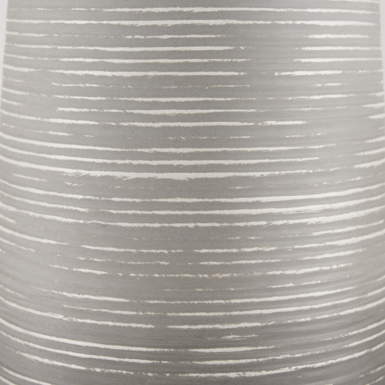 Toru Tall White w/ Grey Ombre Metal Vase