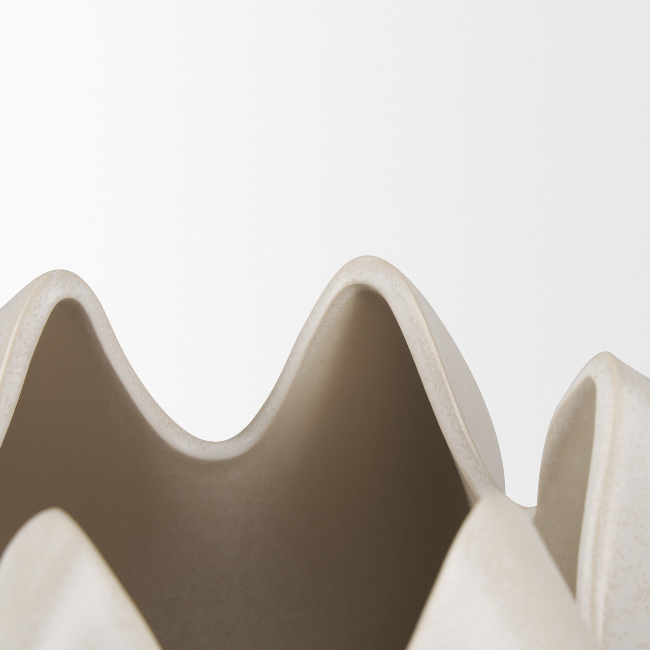 Ulrich Sculptural Cream Glazed Ceramic Vase