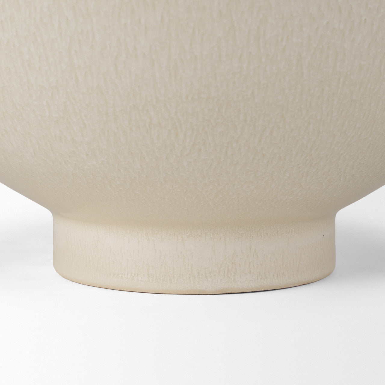 Tyren Cream Glazed Decorative Round Ceramic Bowl