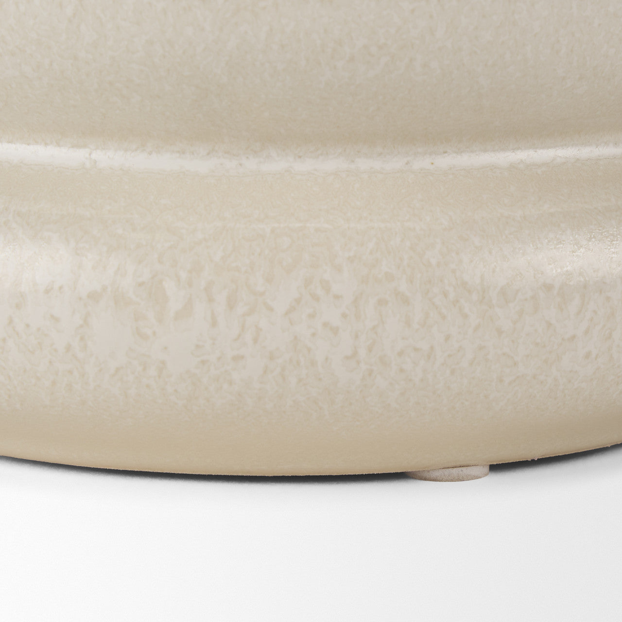 Twyla Short Cream Glazed Ring Pot