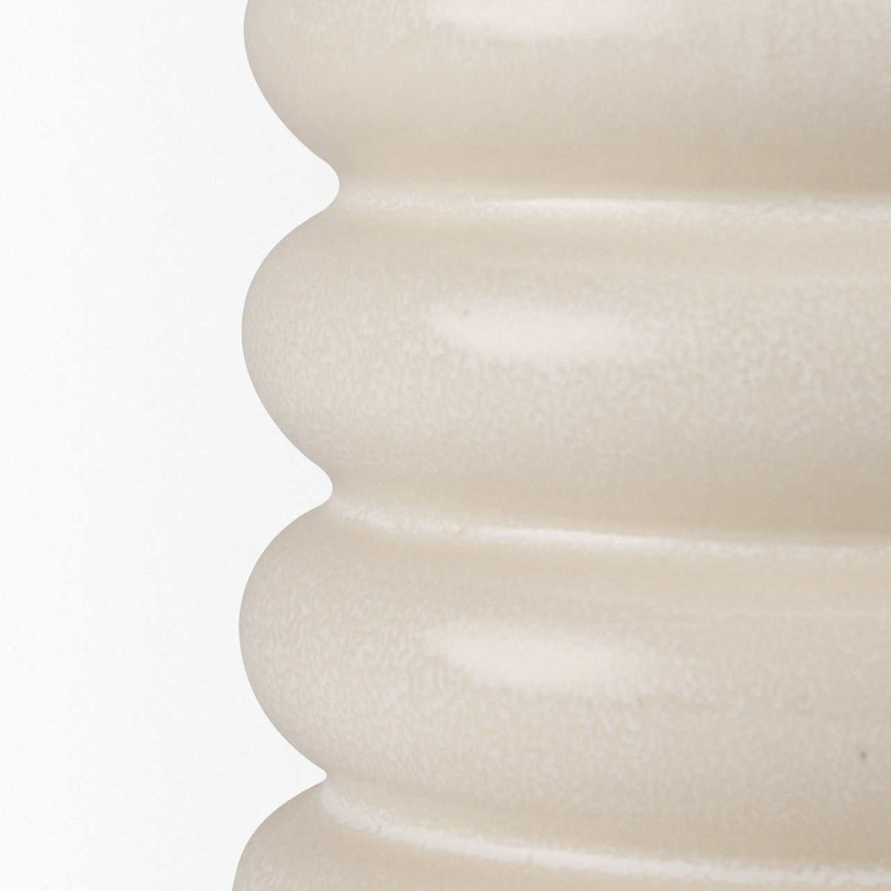 Twyla Tall Cream Glazed Ring Pot