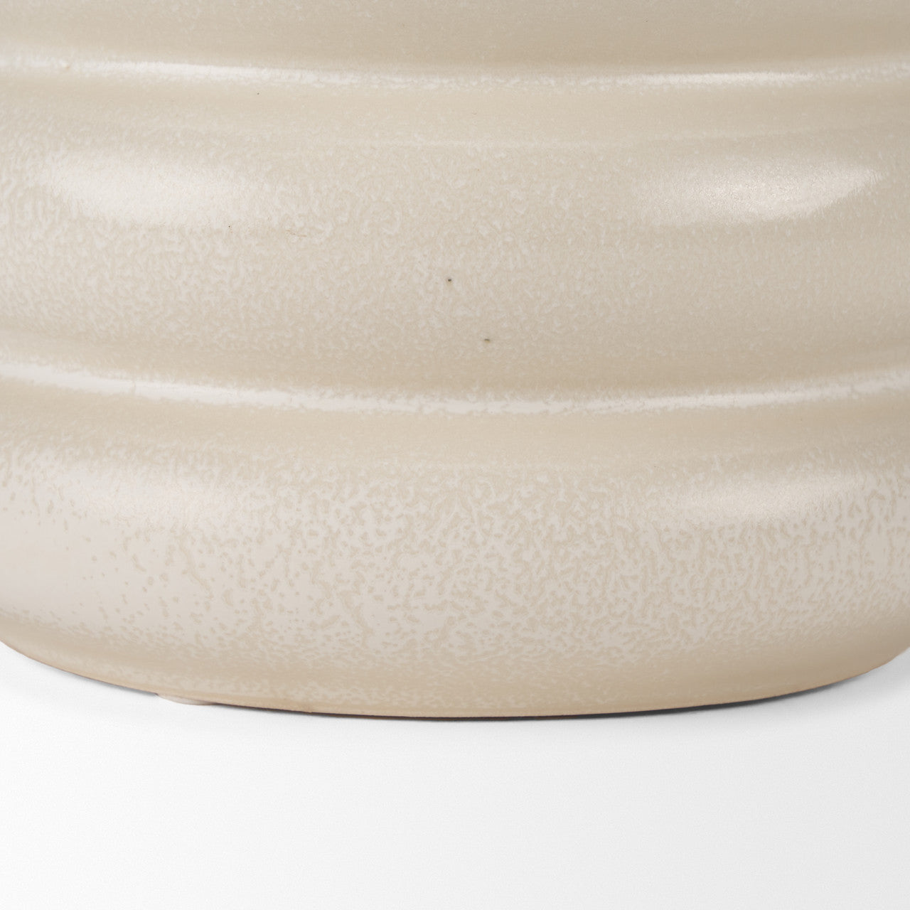 Twyla Tall Cream Glazed Ring Pot