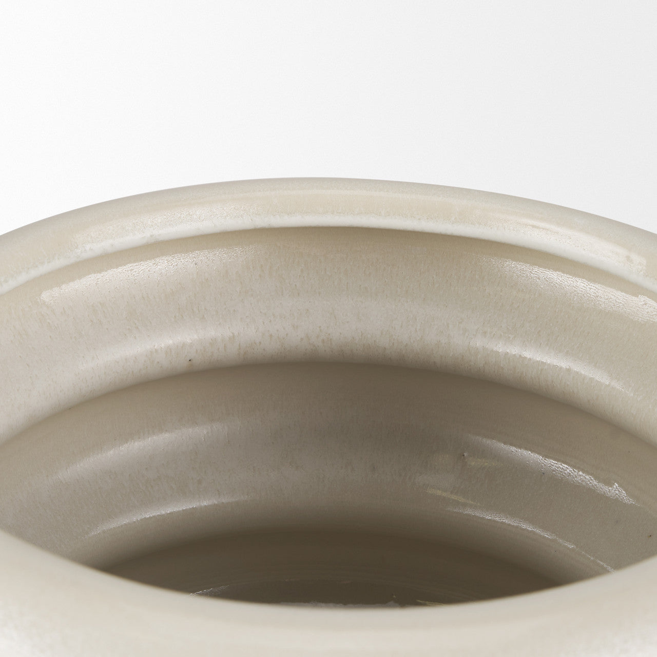 Twyla Short Cream Glazed Floor Vase