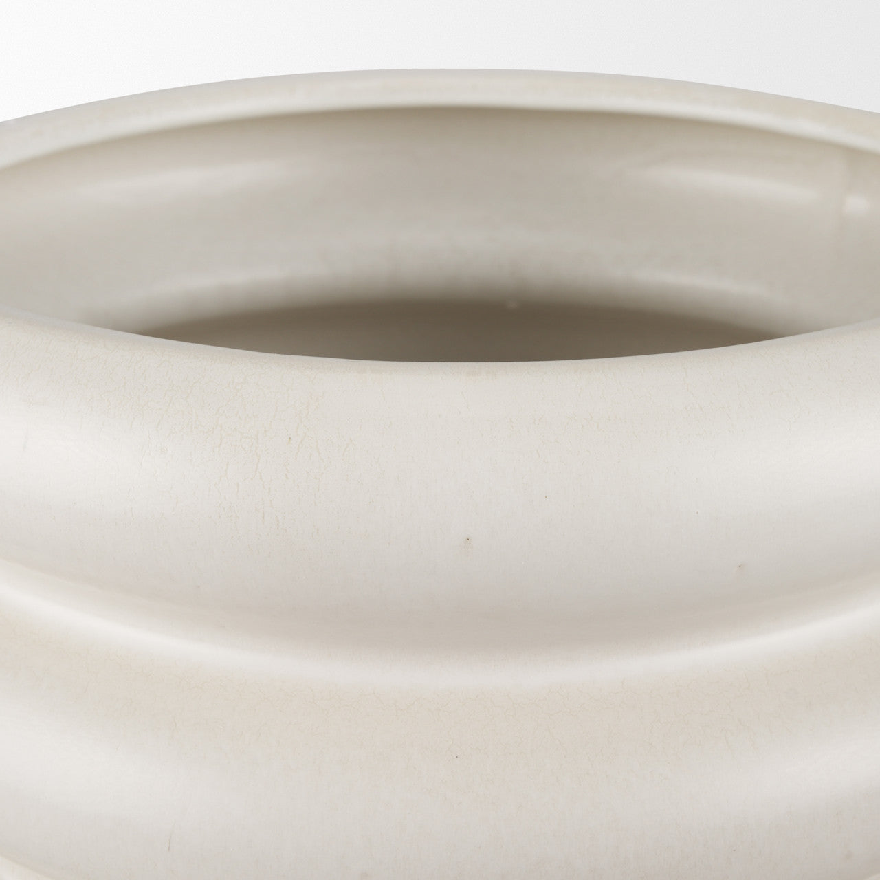 Twyla Tall Cream Glazed Floor Ceramic Vase