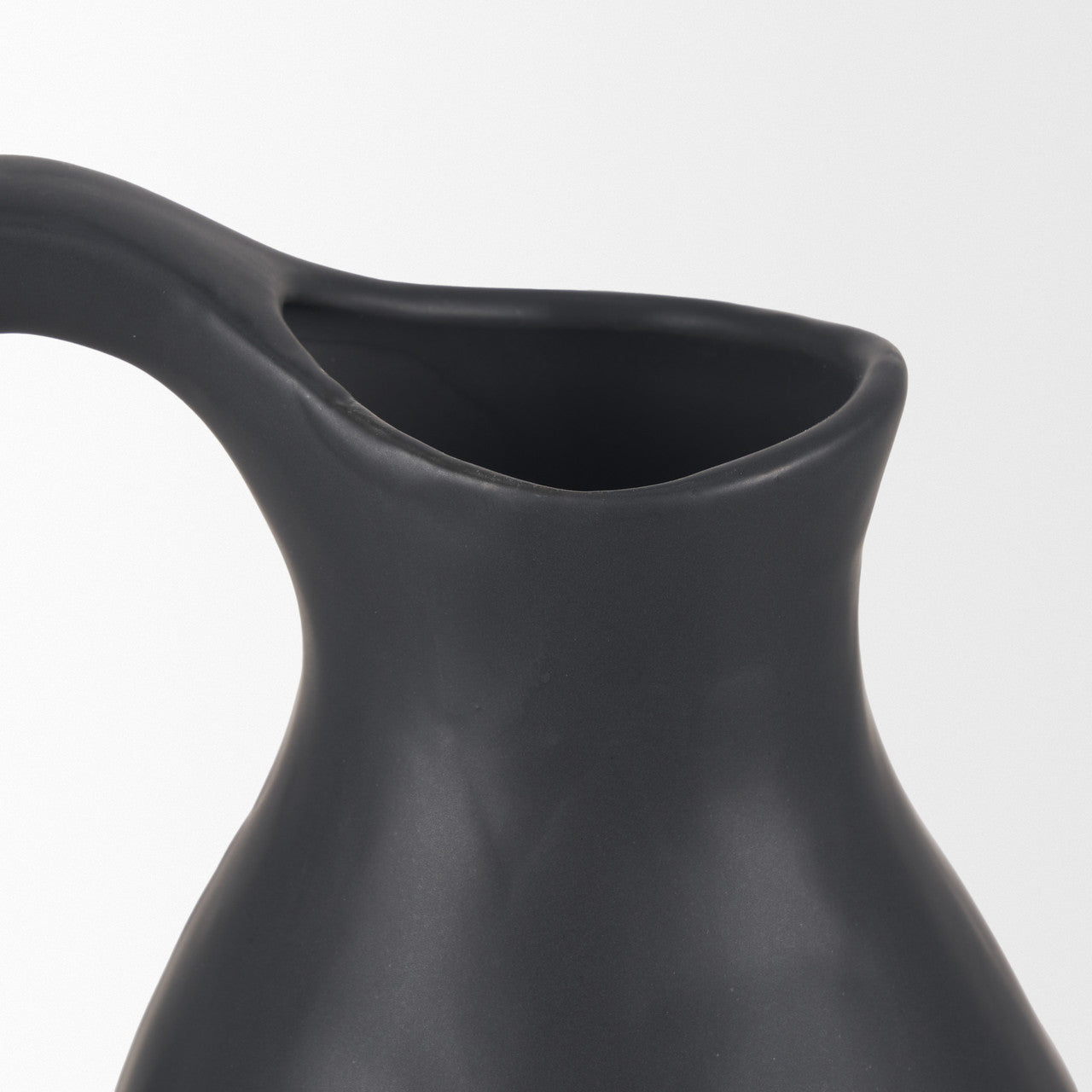 Valora Matte Black Ceramic Jug