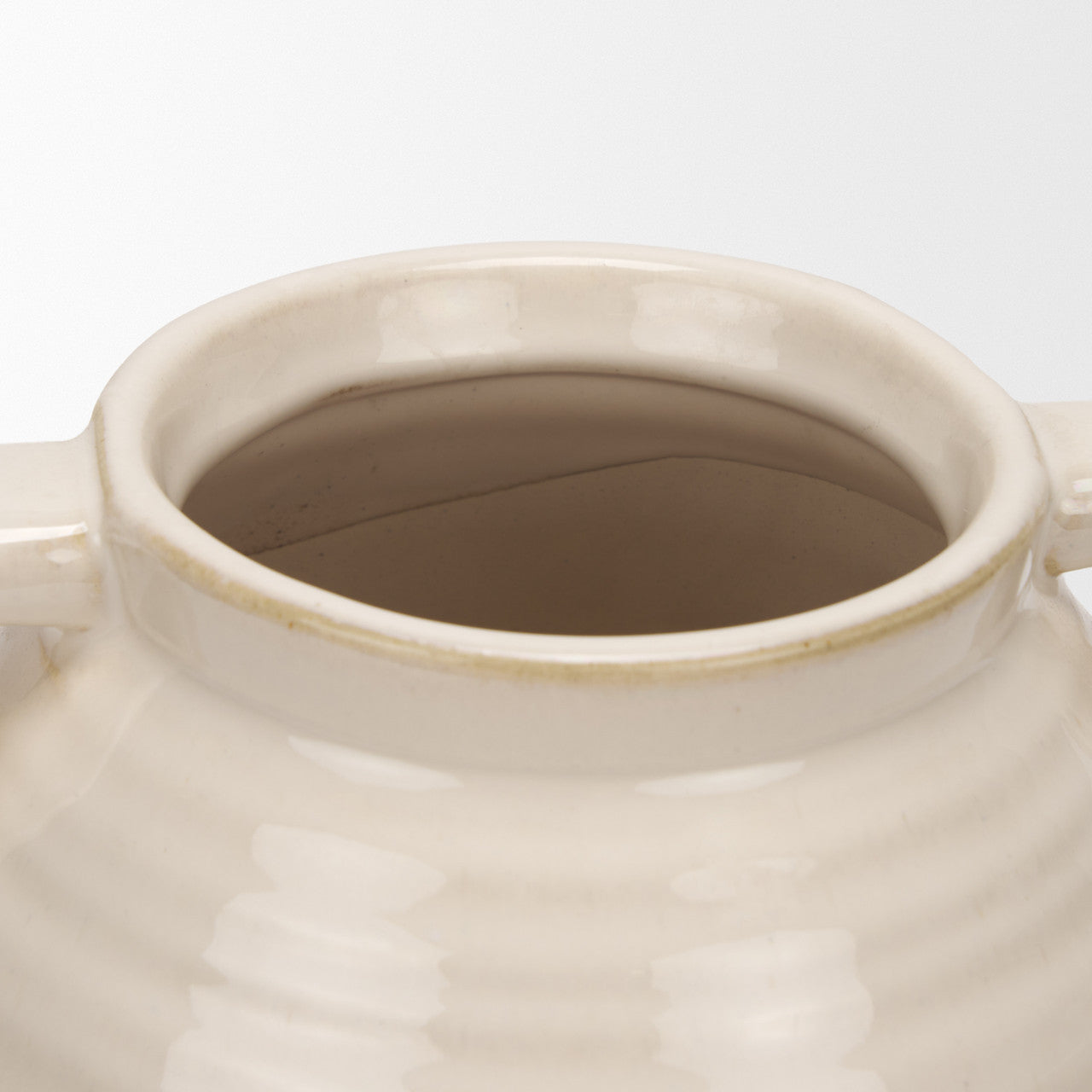Tryna Small Beige w/ Matte Brown Ceramic Vase