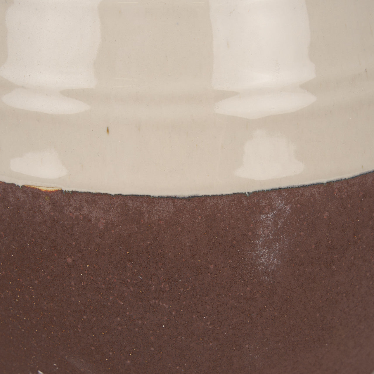 Tryna Small Beige w/ Matte Brown Ceramic Vase