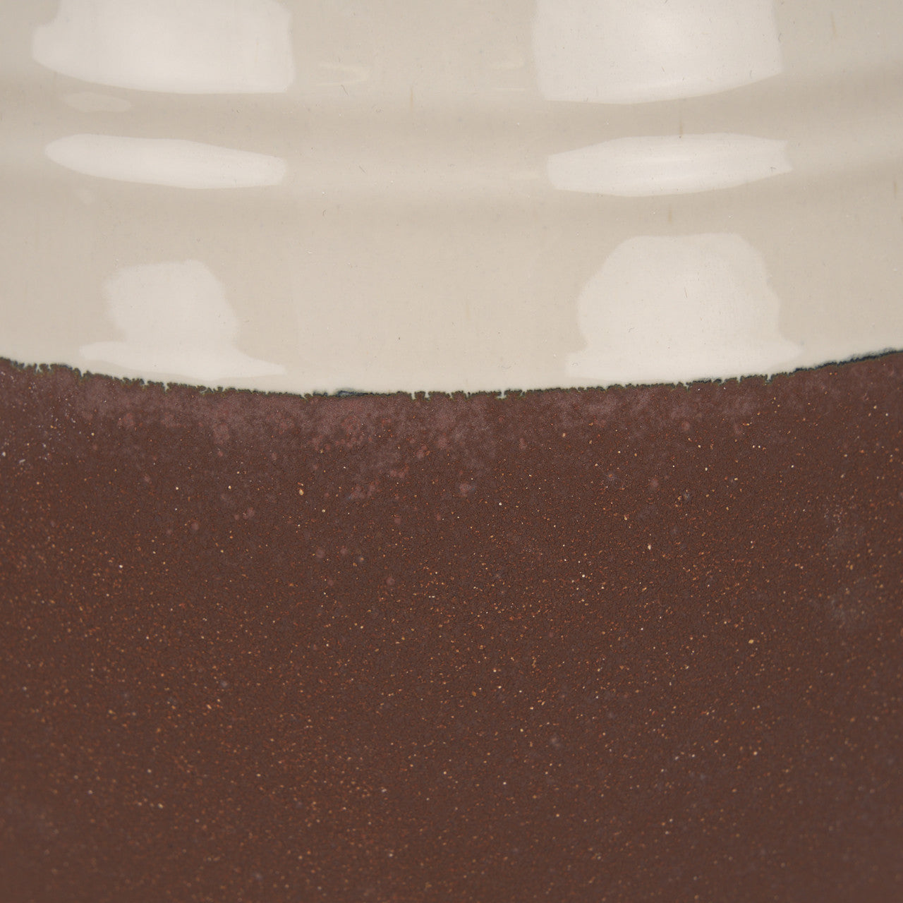 Tryna Large Beige w/ Matte Brown Ceramic Vase
